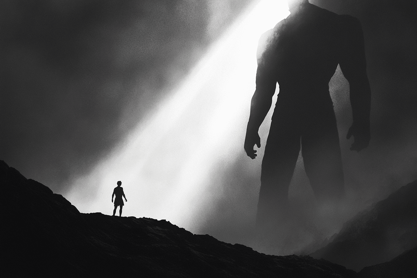 David stands alone to fight Goliath