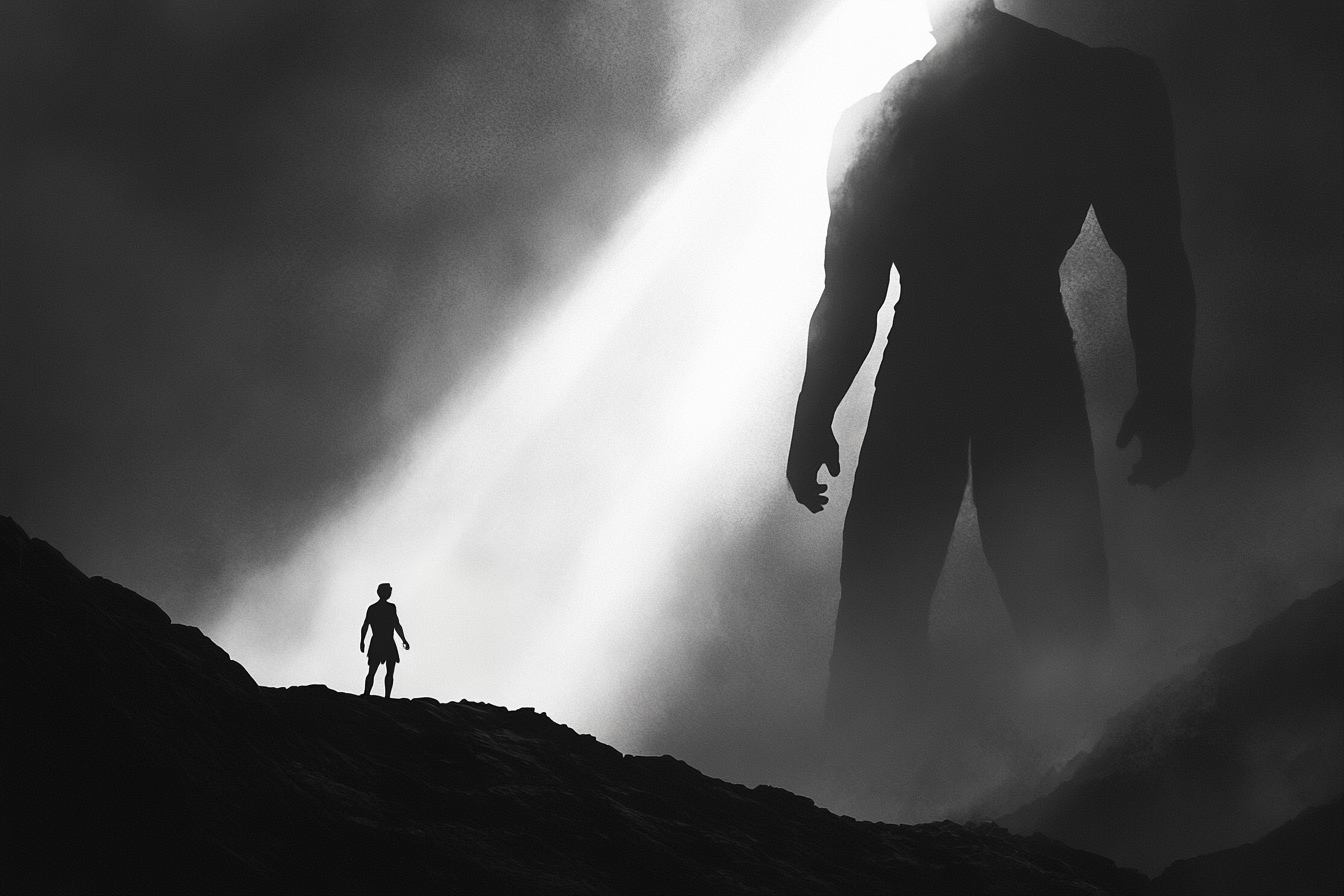 David stands alone to fight Goliath